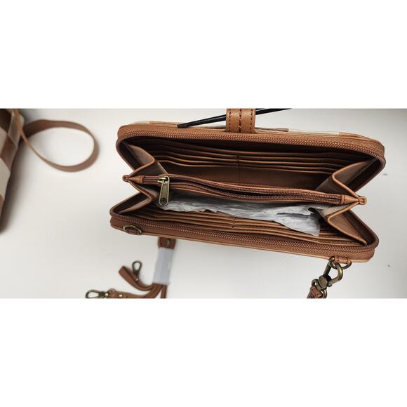 Thesak Melrose Tob Patch Vintate Finished Leather Crossbody Bag-Crossbody Wallet - Picture 6 of 16